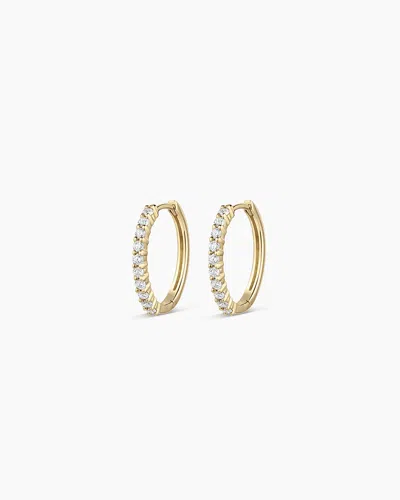 Gorjana 14k Diamond 15mm Hoops