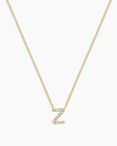 Gorjana 14k Diamond Alphabet Necklace In 14k Solid Gold