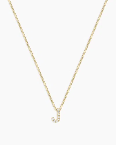 Gorjana 14k Diamond Alphabet Necklace In 14k Solid Gold