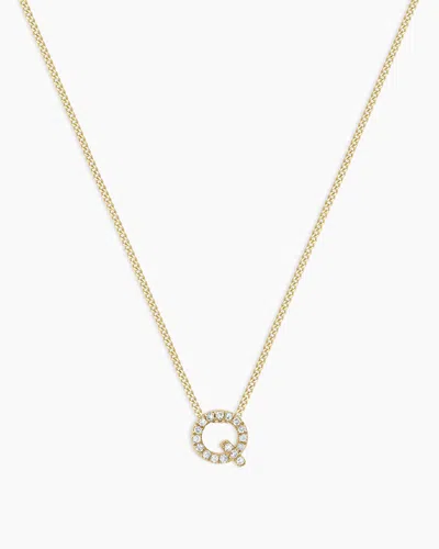 Gorjana 14k Diamond Alphabet Necklace In 14k Solid Gold