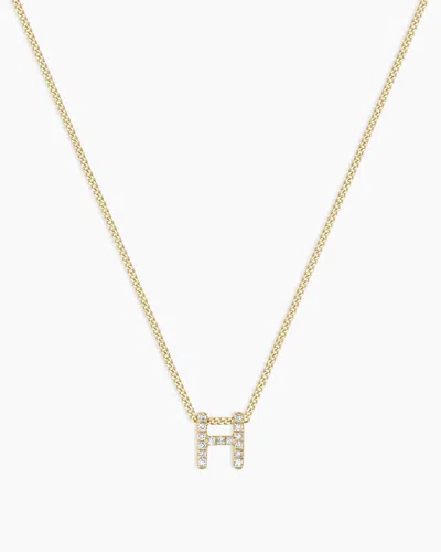 Gorjana 14k Diamond Alphabet Necklace In 14k Solid Gold