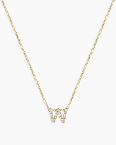 Gorjana 14k Diamond Alphabet Necklace In 14k Solid Gold