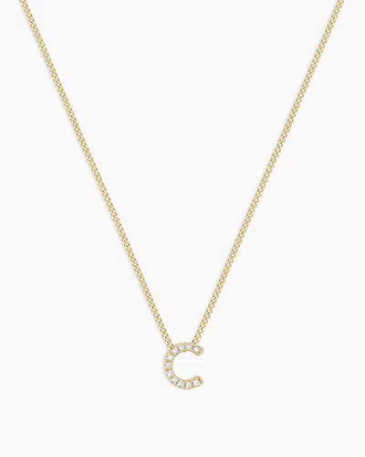Gorjana 14k Diamond Alphabet Necklace In 14k Solid Gold