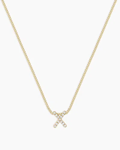 Gorjana 14k Diamond Alphabet Necklace In 14k Solid Gold