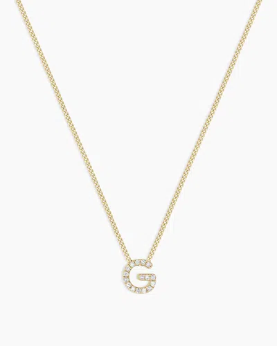 Gorjana 14k Diamond Alphabet Necklace In 14k Solid Gold