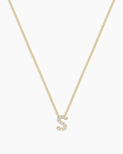 Gorjana 14k Diamond Alphabet Necklace In 14k Solid Gold