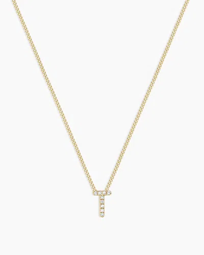 Gorjana 14k Diamond Alphabet Necklace In 14k Solid Gold