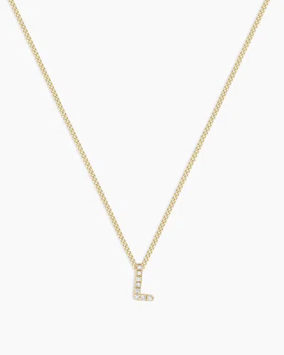 Gorjana 14k Diamond Alphabet Necklace In 14k Solid Gold