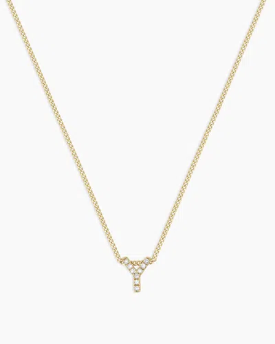 Gorjana 14k Diamond Alphabet Necklace In 14k Solid Gold