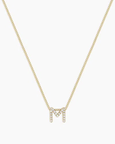 Gorjana 14k Diamond Alphabet Necklace In 14k Solid Gold