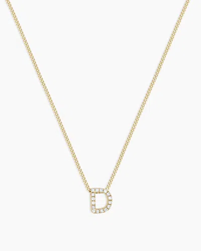 Gorjana 14k Diamond Alphabet Necklace In 14k Solid Gold