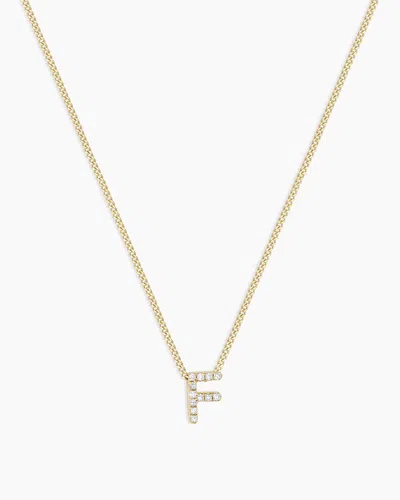Gorjana 14k Diamond Alphabet Necklace In 14k Solid Gold