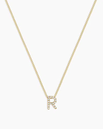 Gorjana 14k Diamond Alphabet Necklace In 14k Solid Gold