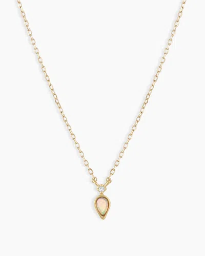Gorjana 14k Diamond And Opal Necklace