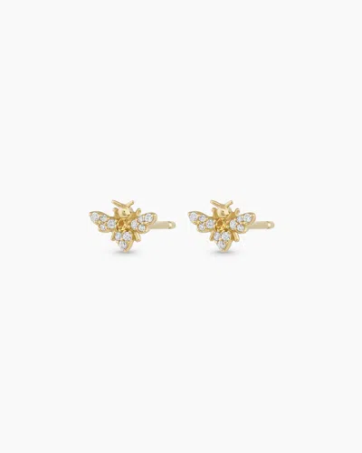 Gorjana 14k Diamond Bee Studs