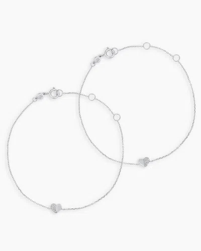 Gorjana 14k Diamond Bond Bracelet In 14k Solid White Gold