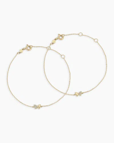 Gorjana 14k Diamond Bond Butterfly Bracelet In 14k Solid Gold