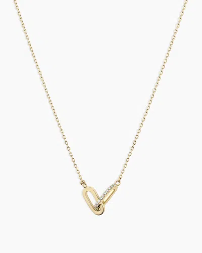 Gorjana 14k Diamond Bond Interlocking Link Necklace
