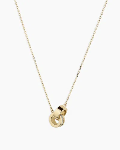 Gorjana 14k Diamond Bond Interlocking Rose Necklace