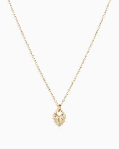 Gorjana 14k Diamond Bond Lock Necklace