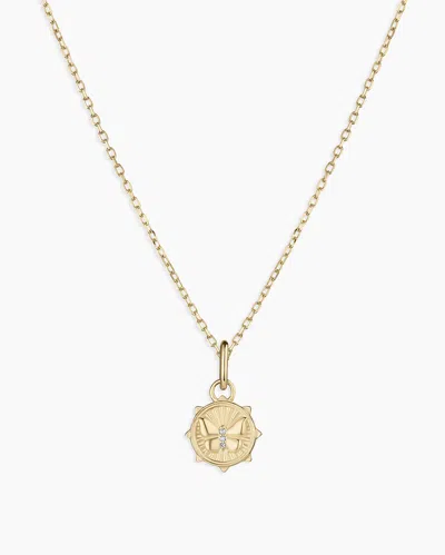 Gorjana 14k Diamond Butterfly Charm Necklace