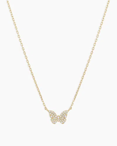 Gorjana 14k Diamond Butterfly Necklace
