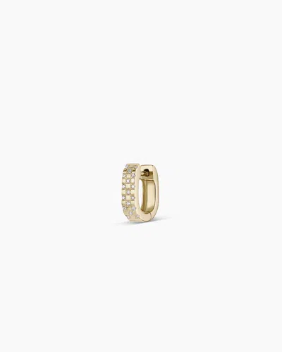 Gorjana 14k Diamond Checkered Mini Single Huggie