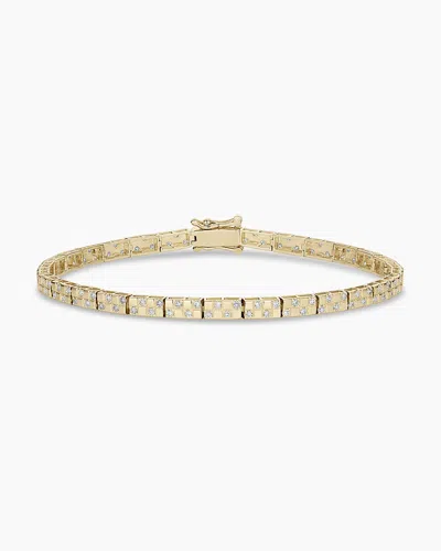Gorjana 14k Diamond Checkered Tennis Bracelet In 14k Solid Gold