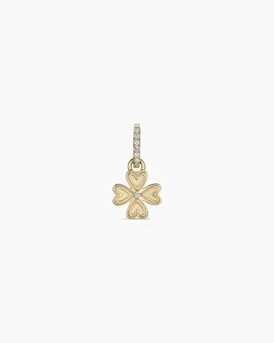 Gorjana 14k Diamond Clover Charm