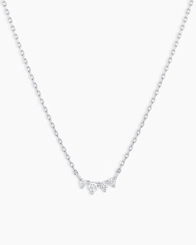 Gorjana 14k Diamond Cluster Necklace In 14k Solid White Gold