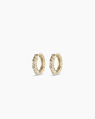 Gorjana 14k Diamond Crew Huggies