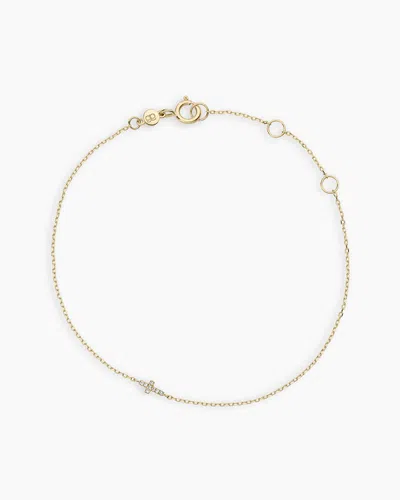 Gorjana 14k Diamond Cross Bracelet