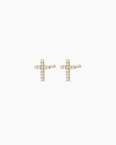 Gorjana 14k Diamond Cross Studs