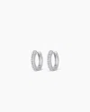 Gorjana 14k Diamond Double Down Huggies In 14k Solid White Gold
