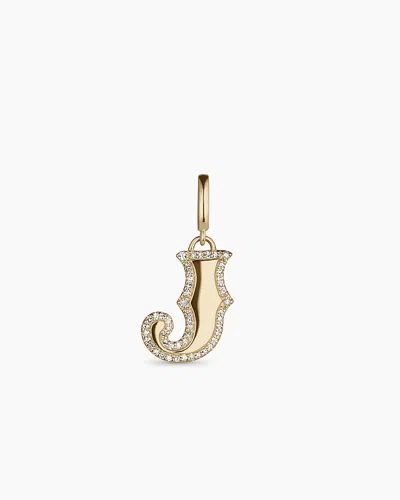 Gorjana 14k Diamond Era Alphabet Charm In 14k Solid Gold