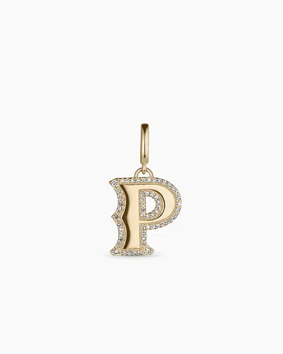 Gorjana 14k Diamond Era Alphabet Charm In 14k Solid Gold