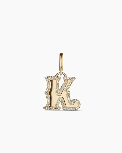 Gorjana 14k Diamond Era Alphabet Charm In 14k Solid Gold