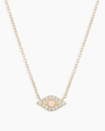 Gorjana 14k Diamond Evil Eye Necklace