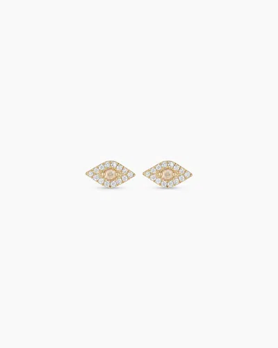Gorjana 14k Diamond Evil Eye Studs