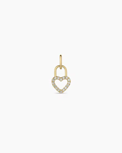 Gorjana 14k Diamond Heart Padlock Charm