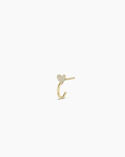 Gorjana 14k Diamond Heart Stud Single Huggie