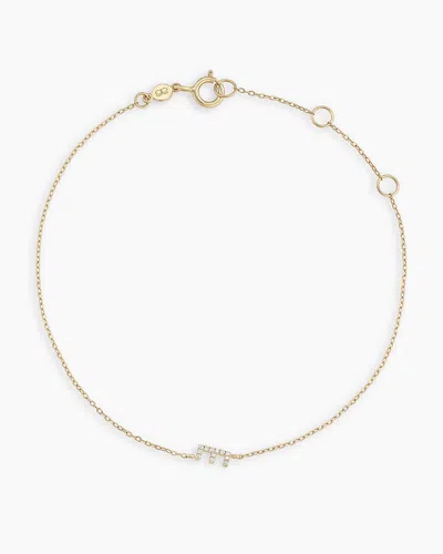 Gorjana 14k Diamond Pavé Alphabet Bracelet In 14k Solid Gold