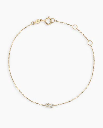 Gorjana 14k Diamond Pavé Alphabet Bracelet In 14k Solid Gold