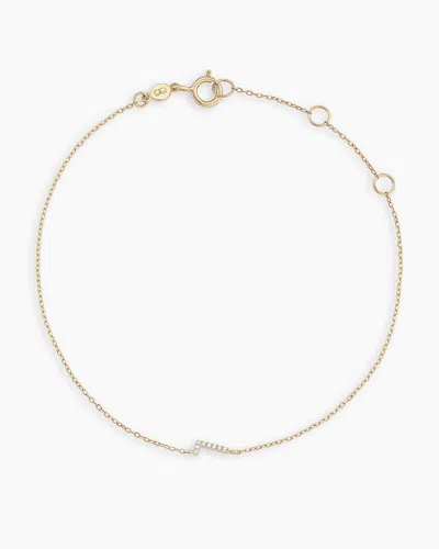 Gorjana 14k Diamond Pavé Alphabet Bracelet In 14k Solid Gold