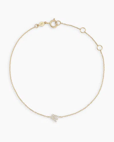 Gorjana 14k Diamond Pavé Alphabet Bracelet In 14k Solid Gold