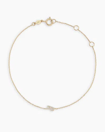 Gorjana 14k Diamond Pavé Alphabet Bracelet In 14k Solid Gold
