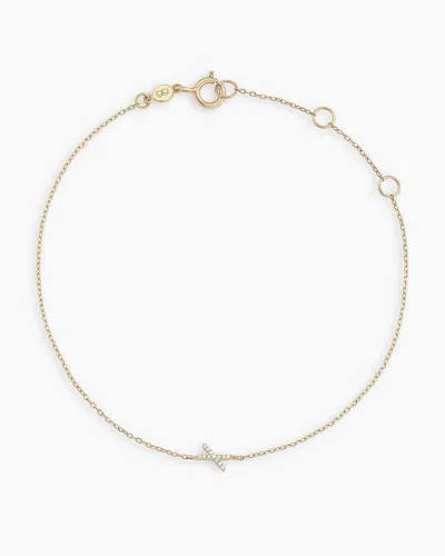 Gorjana 14k Diamond Pavé Alphabet Bracelet In 14k Solid Gold