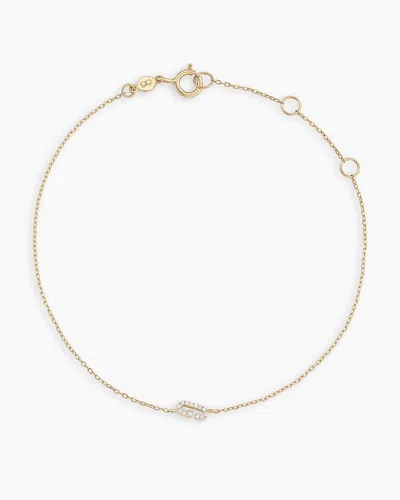 Gorjana 14k Diamond Pavé Alphabet Bracelet In 14k Solid Gold