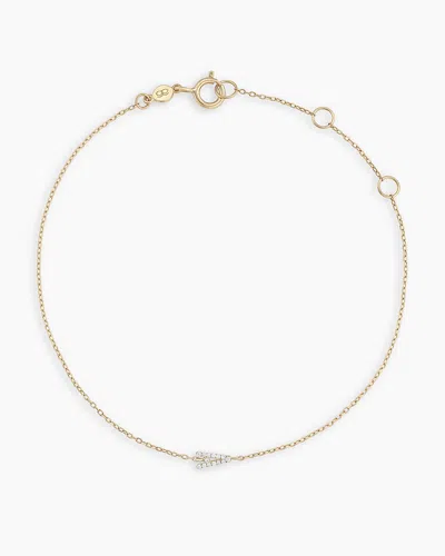 Gorjana 14k Diamond Pavé Alphabet Bracelet In 14k Solid Gold
