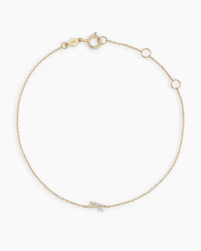 Gorjana 14k Diamond Pavé Alphabet Bracelet In 14k Solid Gold